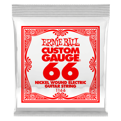 Ernie Ball 1166 струна для электро гитар. Никель, калибр .066