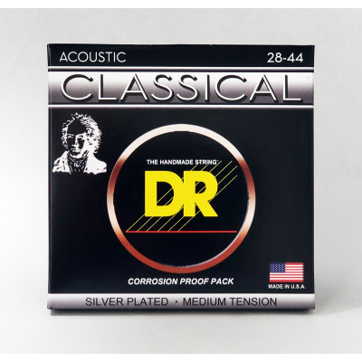 DR RNS-PLUS - CLASSICAL NYLON™ - нейлоновые струны для классической гитары, посеребрёные, среднее натяжение 28 - 45 DR RNS-PLUS - CLASSICAL NYLON™ - нейлоновые струны для классической гитары, посеребрёные, среднее натяжение 28 - 45