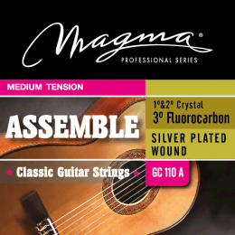 Magma Strings GC110A - Струны для классической гитары, Серия: Assemble 1&2 Nylon, 3 Fluorocarbon Silver Plated Wound, Обмотка: посеребрёная, Натяжение