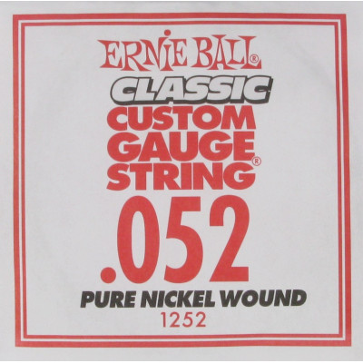 Ernie Ball 1252 струна для электро и акустических гитар. Никель, калибр .052 Ernie Ball 1252 струна для электро и акустических гитар. Никель, калибр .052