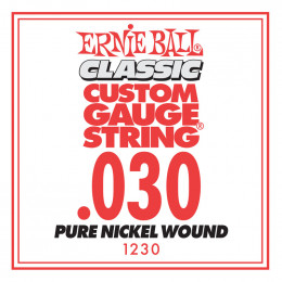 Ernie Ball 1230 струна для электро и акустических гитар. Никель, калибр .030