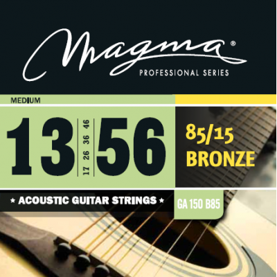 Magma Strings GA150B85 - Струны для акустической гитары, Серия: Bronze 85-15, Калибр: 13-17-26-36-46-56, Обмотка: круглая, бронзовый сплав 85/15, Натя Magma Strings GA150B85 - Струны для акустической гитары, Серия: Bronze 85-15, Калибр: 13-17-26-36-46-56, Обмотка: круглая, бронзовый сплав 85/15, Натя