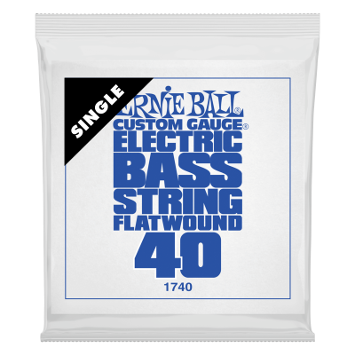 Ernie Ball 1740 - струна одиночная для бас-гитары, Серия Flatwound, Калибр: 40, Сердцевина: шестигранник; сталь, покрытая оловом, Обмотка: плоская, Ernie Ball 1740 - струна одиночная для бас-гитары, Серия Flatwound, Калибр: 40, Сердцевина: шестигранник; сталь, покрытая оловом, Обмотка: плоская,