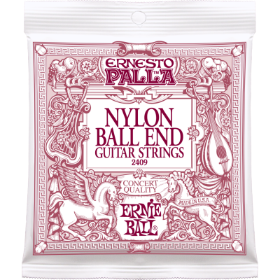 Ernie Ball 2409 струны для классической гитары. Ernesto Palla черный нейлон, бронзовая оплетка