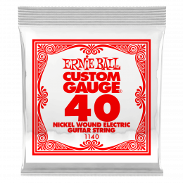 Ernie Ball 1140 струна для электро и акустических гитар. Никель, в оплётке, калибр .040 Ernie Ball 1140 струна для электро и акустических гитар. Никель, в оплётке, калибр .040