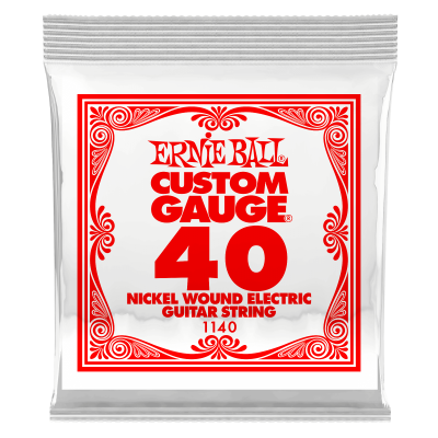 Ernie Ball 1140 струна для электро и акустических гитар. Никель, в оплётке, калибр .040 Ernie Ball 1140 струна для электро и акустических гитар. Никель, в оплётке, калибр .040