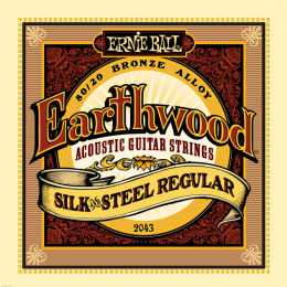 Ernie Ball 2043 струны для акуст.гитары Earthwood 80/20 Bronze Silk & Steel Regular (13-17-26-34-46-56)