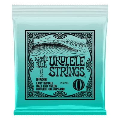 Ernie Ball 2326 струны для укулеле черный нейлон, ball end (.028, .032, .040, .028)