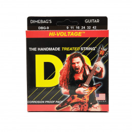 DR DBG-9 - струны для электрогитары, Калибр: 9-42, Серия: HI-VOLTAGE™, Обмотка: никелированая сталь, Покрытие: есть