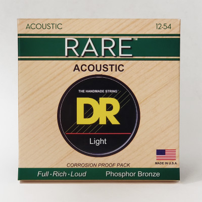 DR RPM-12 - струны для акустической гитары, Калибр: 12-54, Серия: RARE™, Обмотка: фосфористая бронза, Покрытие: нет DR RPM-12 - струны для акустической гитары, Калибр: 12-54, Серия: RARE™, Обмотка: фосфористая бронза, Покрытие: нет