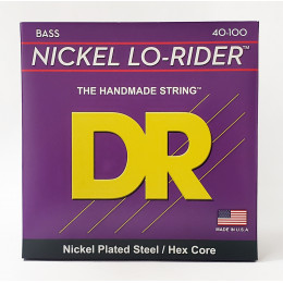 DR NLH-40 - струны для 4-струнной бас-гитары, Калибр: 40-100, Серия: NICKEL LO-RIDER™, Обмотка: никелированая сталь, Покрытие: нет