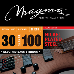 Magma Strings BE161N - Струны для 5-струнной бас-гитары High C 30-100, Серия: Nickel Plated Steel, Калибр: 30-45-65-80-100, Обмотка: круглая, никелиро