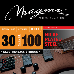 Magma Strings BE161N - Струны для 5-струнной бас-гитары High C 30-100, Серия: Nickel Plated Steel, Калибр: 30-45-65-80-100, Обмотка: круглая, никелиро Magma Strings BE161N - Струны для 5-струнной бас-гитары High C 30-100, Серия: Nickel Plated Steel, Калибр: 30-45-65-80-100, Обмотка: круглая, никелиро