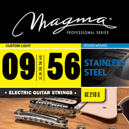 Magma Strings GE210S - Струны для 7-струнной электрогитары 9-56, Серия: Stainless Steel, Калибр: 9-11-16-26-36-46-56, Обмотка: круглая, нержавеющая ст