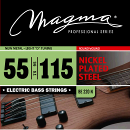 Magma Strings BE220N - Струны для бас-гитары 55-115, Серия: Nickel Plated Steel, Калибр: 55-75-95-115, Обмотка: круглая, никелированая сталь, Натяжени Magma Strings BE220N - Струны для бас-гитары 55-115, Серия: Nickel Plated Steel, Калибр: 55-75-95-115, Обмотка: круглая, никелированая сталь, Натяжени