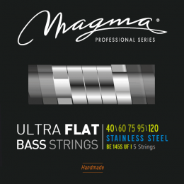 Magma Strings BE145SUF - Струны с плоской обмоткой для 5-струнной бас-гитары Low B 40-120, Серия: Ultra Flat, Калибр: 40-60-75-95-120, Обмотка: плоска