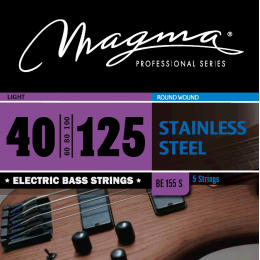 Magma Strings BE155S - Струны для 5-струнной бас-гитары Low B 40-125, Серия: Stainless Steel, Калибр: 40-60-80-100-125, Обмотка: круглая, нержавеющая