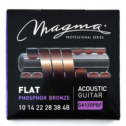 Magma Strings GA120PBF - Струны с плоской обмоткой для акустической гитары 10-48, Серия: Flat Phosphor Bronze, Калибр: 10-14-22-28-38-48, Обмотка: пло Magma Strings GA120PBF - Струны с плоской обмоткой для акустической гитары 10-48, Серия: Flat Phosphor Bronze, Калибр: 10-14-22-28-38-48, Обмотка: пло