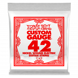 Ernie Ball 1142 струна для электро и акустических гитар. Никель, в оплётке, калибр .042 Ernie Ball 1142 струна для электро и акустических гитар. Никель, в оплётке, калибр .042