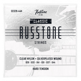 Russtone CCS29-44H - Струны для классической гитары, Серия: Clear Nylon, Обмотка: посеребрёная, Натяжение: сильное, Калибр: 29-33-41-31-37-44.
