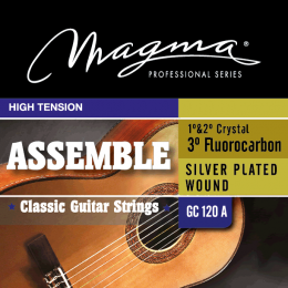 Magma Strings GC120A - Струны для классической гитары, Серия: Assemble 1&2 Nylon, 3 Fluorocarbon Silver Plated Wound, Обмотка: посеребрёная, Натяжение