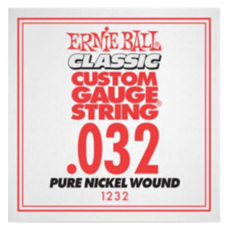Ernie Ball 1232 струна для электро и акустических гитар. Никель, калибр .032