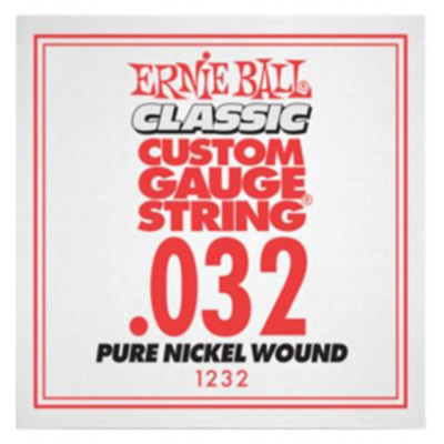 Ernie Ball 1232 струна для электро и акустических гитар. Никель, калибр .032 Ernie Ball 1232 струна для электро и акустических гитар. Никель, калибр .032
