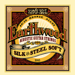 Ernie Ball 2045 струны для акуст.гитары Earthwood 80/20 Bronze Silk & Steel Soft (11-15-22w-30-42-52)