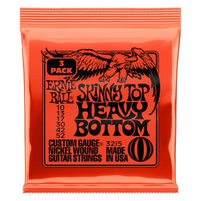 Ernie Ball 3215 струны для эл.гитары (набор из трёх комплектов 2215) Nickel Wound Skinny Top Heavy Bottom (10-13-17-30-42-52)