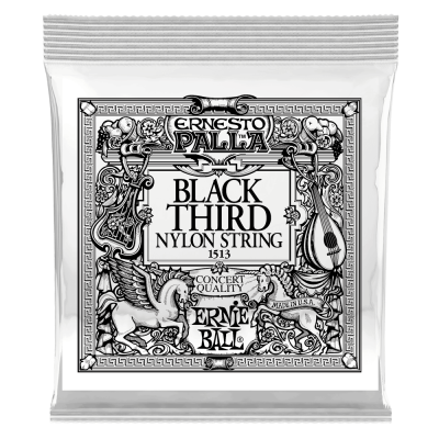 Ernie Ball 1513 3я струна для классической гитары. Черный нейлон, калибр .040 Ernie Ball 1513 3я струна для классической гитары. Черный нейлон, калибр .040