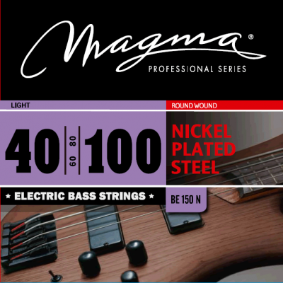 Magma Strings BE150N - Струны для бас-гитары, Серия: Nickel Plated Steel, Калибр: 40-60-80-100, Обмотка: круглая, никелированая сталь, Натяжение: Ligh Magma Strings BE150N - Струны для бас-гитары, Серия: Nickel Plated Steel, Калибр: 40-60-80-100, Обмотка: круглая, никелированая сталь, Натяжение: Ligh