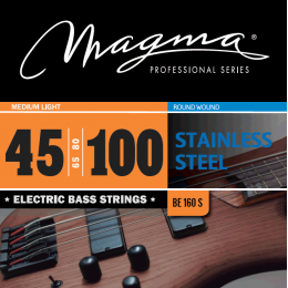 Magma Strings BE160S - Струны для бас-гитары, Серия: Stainless Steel, Калибр: 45-65-80-100, Обмотка: круглая, нержавеющая сталь, Натяжение: Medium Lig Magma Strings BE160S - Струны для бас-гитары, Серия: Stainless Steel, Калибр: 45-65-80-100, Обмотка: круглая, нержавеющая сталь, Натяжение: Medium Lig
