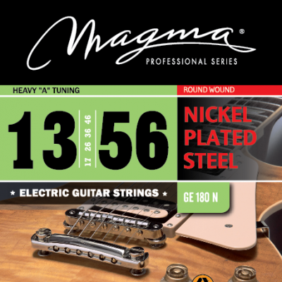 Magma Strings GE180N - Струны для электрогитары, Серия: Nickel Plated Steel, Калибр: 13-17-26-36-46-56, Обмотка: круглая, никелированая сталь, Натяжен Magma Strings GE180N - Струны для электрогитары, Серия: Nickel Plated Steel, Калибр: 13-17-26-36-46-56, Обмотка: круглая, никелированая сталь, Натяжен