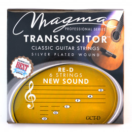 Magma Strings GCT-D - Струны для классической гитары 1D 2A 3D 4C 5G 6D нестандартный строй, Серия: Transpositor, Обмотка: посеребрёная.