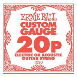 Ernie Ball 1020 струна для электро и акустических гитар. Сталь, калибр .020