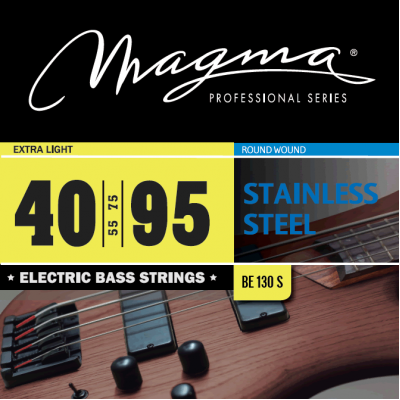 Magma Strings BE130S - Струны для бас-гитары 40-95, Серия: Stainless Steel, Калибр: 40-55-75-95, Обмотка: круглая, нержавеющая сталь, Натяжение: Extra Magma Strings BE130S - Струны для бас-гитары 40-95, Серия: Stainless Steel, Калибр: 40-55-75-95, Обмотка: круглая, нержавеющая сталь, Натяжение: Extra