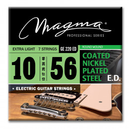 Magma Strings GE220ED - Струны для 7-струнной электрогитары 10-56, Серия: Nickel Plated Steel, Калибр: 10-13-17-26-36-46-56, Обмотка: круглая, никелир