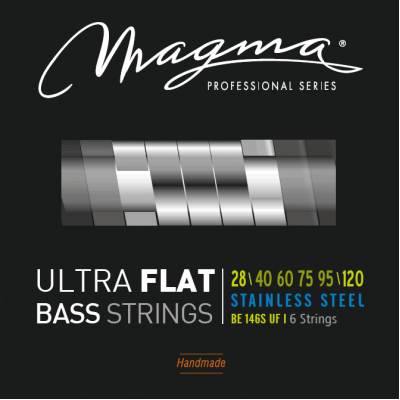 Magma Strings BE146SUF - Струны с плоской обмоткой для 6-струнной бас-гитары 28-120, Серия: Ultra Flat, Калибр: 28-40-60-75-95-120, Обмотка: плоская,