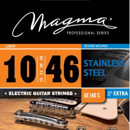 Magma Strings GE140S - Струны для электрогитары 10-46, Серия: Stainless Steel, Калибр: 10-13-17-26-36-46, Обмотка: круглая, нержавеющая сталь.