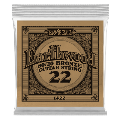 Ernie Ball 1422 - струна одиночная для акустической гитары, Серия Earthwood, Калибр: 22, Сердцевина: шестигранник; сталь, покрытая латунью, Обмотка: Ernie Ball 1422 - струна одиночная для акустической гитары, Серия Earthwood, Калибр: 22, Сердцевина: шестигранник; сталь, покрытая латунью, Обмотка: