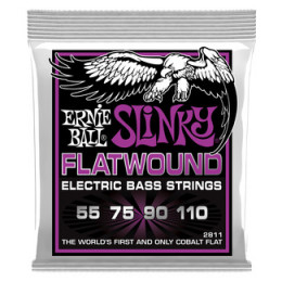 Ernie Ball 2811 струны для бас-гитары Power Slinky Flatwound Bass (55-75-90-110)