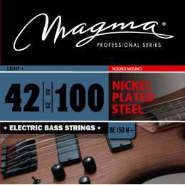 Magma Strings BE150N+ - Струны для бас-гитары, Серия: Nickel Plated Steel, Калибр: 42-62-80-100, Обмотка: круглая, никелированая сталь, Натяжение: Lig