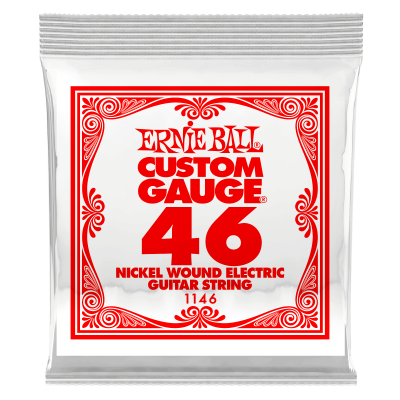 Ernie Ball 1146 струна для электро и акустических гитар. Никель, в оплётке, калибр .046 Ernie Ball 1146 струна для электро и акустических гитар. Никель, в оплётке, калибр .046
