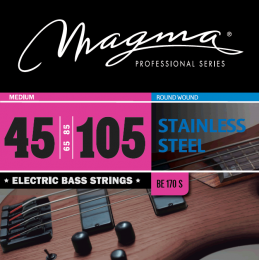 Magma Strings BE170S - Струны для бас-гитары, Серия: Stainless Steel, Калибр: 45-65-85-105, Обмотка: круглая, нержавеющая сталь, Натяжение: Medium. Magma Strings BE170S - Струны для бас-гитары, Серия: Stainless Steel, Калибр: 45-65-85-105, Обмотка: круглая, нержавеющая сталь, Натяжение: Medium.