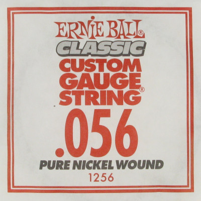 Ernie Ball 1256 струна для электро и акустических гитар. Никель, калибр .056 Ernie Ball 1256 струна для электро и акустических гитар. Никель, калибр .056