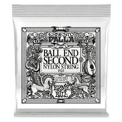 Ernie Ball 1522 2я струна для классической гитары. Черный нейлон, шариковый оконечник, калибр .032 Ernie Ball 1522 2я струна для классической гитары. Черный нейлон, шариковый оконечник, калибр .032