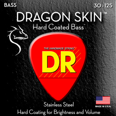 DR DSB6-30 - струны для 6-струнной бас-гитары, Калибр: 30-125, Серия: DRAGON SKIN™, Обмотка: нержавеющая сталь, Покрытие: есть DR DSB6-30 - струны для 6-струнной бас-гитары, Калибр: 30-125, Серия: DRAGON SKIN™, Обмотка: нержавеющая сталь, Покрытие: есть