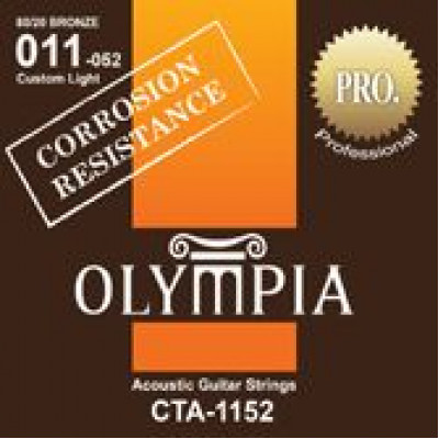 Olympia CTA1152 струны для акустической гитары с устойчивостью к коррозии, 80/20 бронза, (11 - 15 - 22 - 32 - 42 - 52)