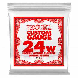 Ernie Ball 1124 струна для электро и акустических гитар, Никель, в оплётке, калибр .024 Ernie Ball 1124 струна для электро и акустических гитар, Никель, в оплётке, калибр .024