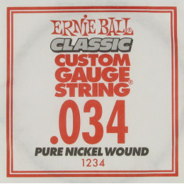 Ernie Ball 1234 струна для электро и акустических гитар. Никель, калибр .034 Ernie Ball 1234 струна для электро и акустических гитар. Никель, калибр .034